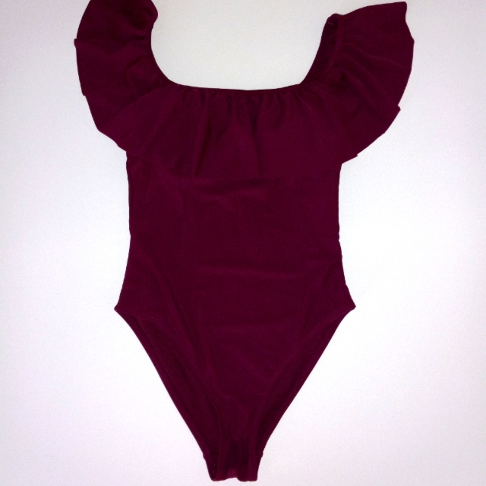Cabana Del Sol One Piece Swimsuit, Burgundy, Small